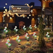 abordables Éclairage paysager-lampes solaires extérieures décoratives 36leds lampes solaires de jardin avec 2 modes d&#039;éclairage 3-en-1 fleurs de pissenlit solaires ip65 lampes solaires extérieures étanches pour jardin