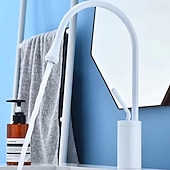 お買い得  浴室・洗面台用水栓金具-バスルームのシンクの蛇口 - 回転可 / クラシック / センターセットタイプ 電気メッキ / 塗装仕上げ デッキマウント シングルハンドルつの穴Bath Taps