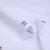 economico Camicie Button Down da uomo-Per uomo Camicia Camicie Camicia abbottonata Resistente alle rughe Camicia con bottoni Liscio Matrimonio Ufficio e carriera Nero Bianco Vino Blu reale Manica lunga Collo ripiegabile Primavera
