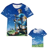 cheap Cartoon &amp; Movie Character Graphic-The Legend of Zelda: Tears of the Kingdom Link Princess Zelda T-shirt Anime 3D Graphic For Couple&#039;s Men&#039;s Women&#039;s Adults&#039; Masquerade 3D Print Casual Daily
