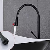 お買い得  浴室・洗面台用水栓金具-バスルームのシンクの蛇口 - 回転可 / クラシック / センターセットタイプ 電気メッキ / 塗装仕上げ デッキマウント シングルハンドルつの穴Bath Taps