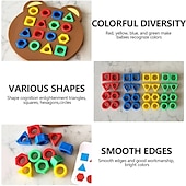 olcso Fejlesztőjátékok-barkácsolás gyerekeknek geometriai alakzat színillesztés 3d puzzle baba montessori játékok tanulás oktatási interaktív harci játék játékok gyerekeknek