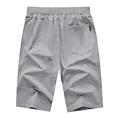cheap Casual Shorts-Men&#039;s Sweat Shorts Shorts Summer Shorts Beach Shorts Drawstring Elastic Waist Straight Leg Plain Comfort Breathable Short Casual Daily Holiday Cotton Blend Sports Fashion ArmyGreen Black