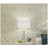 abordables Papel pintado-Fondos de pantalla frescos Papel tapiz de damasco floral mural de pared decoración del hogar revestimiento de paredes moderno clásico, material de tela no tejida adhesivo requerido papel tapiz,