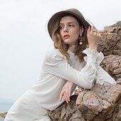 economico Cappelli per feste-cappelli cappello a secchiello in fibra cappello di paglia cappello da sole spiaggia casual elegante protezione solare con copricapo in tulle copricapo