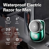 お買い得  浴室用ガジェット-2023年新しいアップグレードの強力なストームシェーバーメンズ電気シェーバー、充電式USB電気シェーバー、ポータブルミニシェーバー、ポケットサイズのウェットとドライ、簡単なワンボタン使用