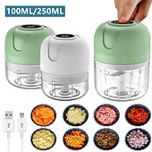 economico Elettrodomestici da cucina-100/250 ml elettrico mini usb aglio schiacciapatate wireless aglio smerigliatrice tritacarne verdure peperoncino tritacarne cibo chopper utensili da cucina