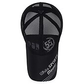 お買い得  メンズ ベースボールキャップ-男性用 ベースボールキャップ 日よけ帽 スポーツキャップ ブラック ホワイト ポリエステル ロングバイザーブリム トラベル リフレッシング ビーチスタイル アウトドア バケーション レタープリント 調整可能