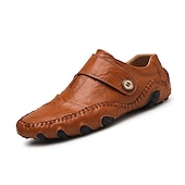 preiswerte Sneaker für Herren-Herren-Loafer aus Kunstleder zum Hineinschlüpfen mit rutschfester Sohle, handgenähte Mokassins für Spaziergänge im Freien, Reisen und den Alltag