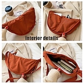 cheap Crossbody Bags-Women&#039;s Crossbody Bag Shoulder Bag Hobo Bag Nylon Daily Holiday Zipper Large Capacity Lightweight Durable Solid Color claret Lake blue Lemon Yellow