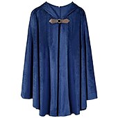 levne Pláště a pláštěnky-Retro Středověké Renesanční Pláštěnka plášť s kapucí Čerodějnice Pirát Viking Dámské Keltské Viking Fantazie předvečer Všech svatých Karneval Plesová maškaráda Párty LARP Dospělé Přehoz Celý rok