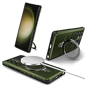 cheap Samsung Cases-Phone Case For Samsung Galaxy S24 S23 S22 S21 S20 Ultra Plus FE Note 20 Ultra S25 Ultra Back Cover Magnetic Adsorption With Magsafe with Stand Holder Support Wireless Charging TPU PC