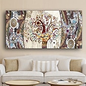 cheap Botanical/Floral Prints-Tree of life by Gustav Klimt Reproductions Wall Art Picture Scandinavian Canvas Poster and Print Painting for Modern Living Room