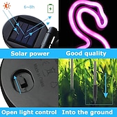 economico Illuminazione vialetto-luci solari da giardino luci esterne cactus/fenicottero luci al neon luci esterne impermeabili per la decorazione del percorso del cortile del patio del giardino
