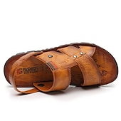 billiga Avslappnade sandaler-Herr Sandaler Inneskor Komfortsandaler Promenad Ledigt Strandstil Dagligen Strand PVC Vattentät Andningsfunktion Bekväm Loafers Gul Brun Sommar