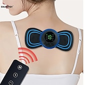 cheap Body Massager-LCD Display EMS Neck Stretcher Electric Massager 8 Mode Cervical Massage Patch Pulse Muscle Stimulator Portable Relief Pain