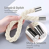 olcso Függönykiegészítők-mágneses függöny megkötős ablak, gyöngy gyöngyös függönytartók, csatos klip otthoni hálószobához irodai dekoratív függöny