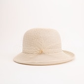 baratos Chapéu de Festa-chapéus fibra coco/cloche chapéu balde chapéu palha chapéu casual feriado clássico proteção solar com miçangas tule headpiece headwear