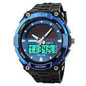 abordables Relojes digitales-Reloj deportivo SKMEI solar digital LED reloj militar para hombres moda casual electrónica cronógrafo reloj de caucho reloj masculino