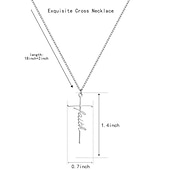 cheap Trendy Jewelry-Women&#039;s Necklace Faith Cross Jesus Stainless Steel Pendant Necklace Gold Silver Cross Necklace for Dainty Women Letters Decoration Jewelry Faith Grace Love