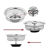 お買い得  排水口用品-2 個ステンレス鋼キッチンシンクストレーナーバスケット排水プラグフィルター交換ワイドリム 3.2/4.4 インチ、フードキャッチャー詰まり防止