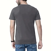 baratos Camiseta gráfica masculina-Homens Letra Estampas Abstratas Camiseta Camisetas gráficas Algodão Manga Curta Gráfico Camisa Preto Branco Azul Camiseta confortável Ao ar livre Rua Roupas de estilistas