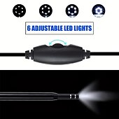 cheap Household Appliances-Three-In-One Ear Spoon Endoscope With Adjustable LED Light And 78.74inch Cable, Convenient Ear Picking Cleaning Kit, Support Type-C, Android