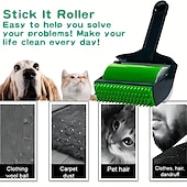Недорогие Товары для ухода за собаками-Ручной валик Stick It Ролик Stick It для удаления шерсти домашних животных Многоразовые валики для ворса Можно стирать