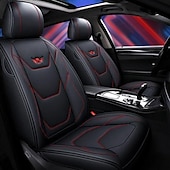 economico Coprisedili per auto-Tappetino per Copertura Sedile Auto Anteriore Universale in PU Pelle 5D StarFire Impermeabile Protettore per Sedile Auto Traspirante