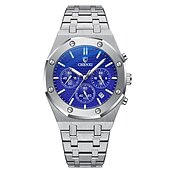 olcso Quartz órák-CHENXI Luxus Quartz Óra Férfiaknak Királyi Rozsdamentes Acél Vízálló Kronográf Sport Üzleti Hétköznapi Férfi Quartz Karóra Lumineszcens Órák Apák Napjára