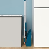 abordables Les fournitures de nettoyage-1 ensemble/2 pièces ensemble balai et pelle à poussière pour la maison, ensemble combiné pelle à poussière et balai droit, balayage des poils d&#039;animaux de sol en bois de cuisine de bureau, fournitures