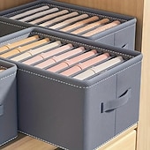 cheap Clothes Drawer Organizers-Foldable Clothes Storage Box, Thickened Compartment Organizer for Pants and Shirts - PP Board, 17.32 x 11.81 x 7.87 inches