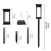 preiswerte Bodenlichter-Solar-Wegeleuchten, wasserdichte IP65-Solar-Gartenleuchten mit automatischem Ein- und Ausschalten für Gehwege, Höfe und Landschaftsdekoration