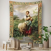 tanie zabytkowe gobeliny-Styl wiktoriański malarstwo wiszące gobelin wall art duży gobelin dekoracja ścienna zdjęcie tło koc kurtyna strona główna sypialnia salon dekoracja