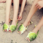 billiga Avslappnade sandaler-fiskformade tofflor för män - roliga 3d-flip flops för män och kvinnor, nyhet sommarstrandsandaler, fritidskläder inomhus/utomhus