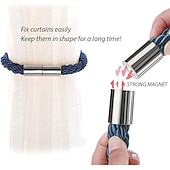 olcso Függönykiegészítők-mágneses függöny megkötős ablak, gyöngy gyöngyös függönytartók, csatos klip otthoni hálószobához irodai dekoratív függöny