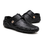 preiswerte Sneaker für Herren-Herren-Loafer aus Kunstleder zum Hineinschlüpfen mit rutschfester Sohle, handgenähte Mokassins für Spaziergänge im Freien, Reisen und den Alltag