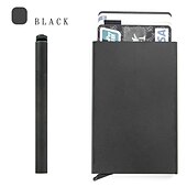 cheap Card Holders &amp; Cases-Slim Aluminum Card Holder Wallet ID Credit Card Holder Mini RFID Blocking Automatic Pop Up Bank Card Case Organizer
