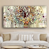 cheap Botanical/Floral Prints-Tree of life by Gustav Klimt Reproductions Wall Art Picture Scandinavian Canvas Poster and Print Painting for Modern Living Room