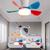 cheap Ceiling Fan Lights-LED Ceiling Fans Dimmable with Remote Contral 82cm Flush Mount Ceiling Lamp Acrylic Lampshade Chandelier Bedroom Living Room