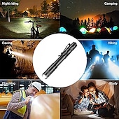 cheap Tactical Flashlights-Mini Portable LED Pen Light Pocket Ultra Bright High Lumens Handheld Flashlight Linterna Led Torch for Camping Outdoor Emergency