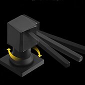 お買い得  水栓金具周辺部品-ソープディスペンサー ステンレススチール、カウンター下延長チューブキット付き、キッチンカウンタートップ内蔵シンクソープディスペンサー、17オンスボトル付き、ほとんどの石鹸容器22/26/28mmに適合します。