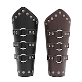 cheap Armor-Punk &amp; Gothic Medieval Renaissance Masquerade Wristband Ren Faire Warrior Knight Ritter Viking Drawstring Archery Men&#039;s Women&#039;s Viking Halloween Carnival Performance Stage Masquerade Adults&#039; Bracers