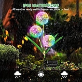 abordables Éclairage paysager-lampes solaires extérieures décoratives 36leds lampes solaires de jardin avec 2 modes d&#039;éclairage 3-en-1 fleurs de pissenlit solaires ip65 lampes solaires extérieures étanches pour jardin
