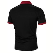 Χαμηλού Κόστους Κλασικό Πόλο Ανδρών-Ανδρικά Zip Polo Φανέλα POLO Causal Αργίες Πέτο Τρίμηνο φερμουάρ Κοντομάνικο Μοντέρνα Βασικό Συνδυασμός Χρωμάτων Τρίμηνο φερμουάρ Καλοκαίρι Κανονικό Μαύρο Ρουμπίνι Καφέ Μαύρο Ανοικτό Zip Polo