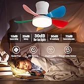 cheap Ceiling Fan Lights-LED Ceiling Fans Dimmable with Remote Contral 82cm Flush Mount Ceiling Lamp Acrylic Lampshade Chandelier Bedroom Living Room