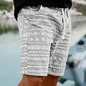baratos Impressão Geométrica-Homens Gráfico Estampa Geométrica Calção Shorts de verão Shorts de praia Cintura Média Roupa de rua Havaiana Designer Casual Diário Feriado Cintura elástica Impressão 3D Com Cordão Designer Roupa