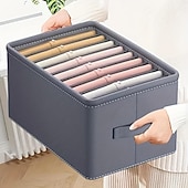 cheap Clothes Drawer Organizers-Foldable Clothes Storage Box, Thickened Compartment Organizer for Pants and Shirts - PP Board, 17.32 x 11.81 x 7.87 inches