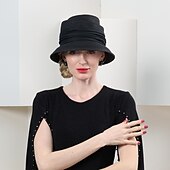 economico Cappelli per feste-cappelli cappello a secchiello in fibra di poliestere cappello di paglia cappello da sole vacanza casual semplice protezione solare con copricapo copricapo
