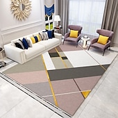 abordables Alfombras de impresión digital 3D-Alfombra geométrica para sala de estar, alfombra abstracta, alfombra para dormitorio, mesa de café rectangular cubierta junto a la cama